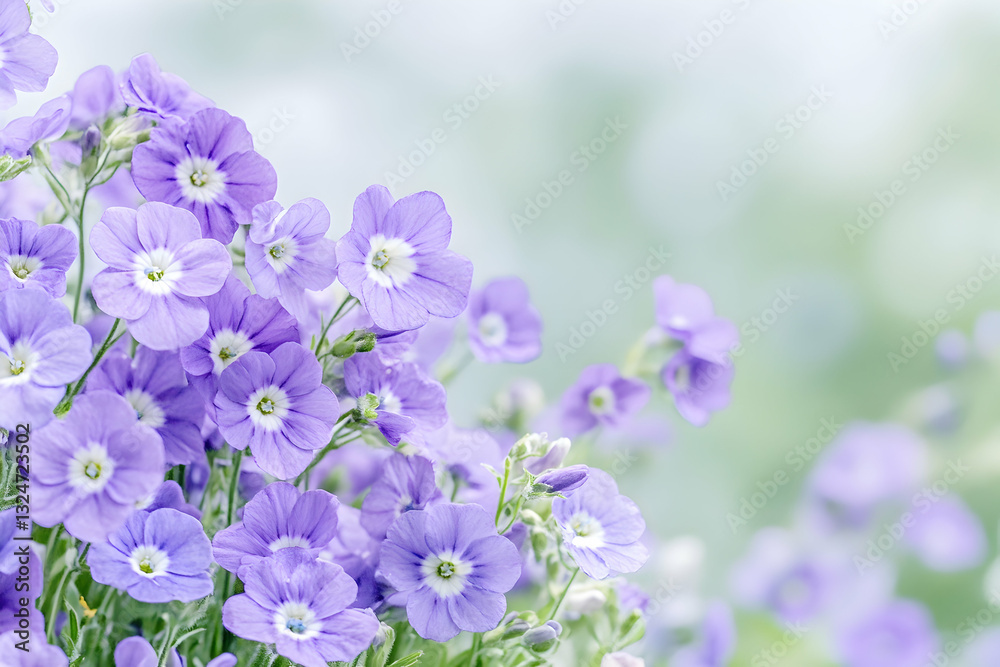 Delicate lavender flowers in soft focus