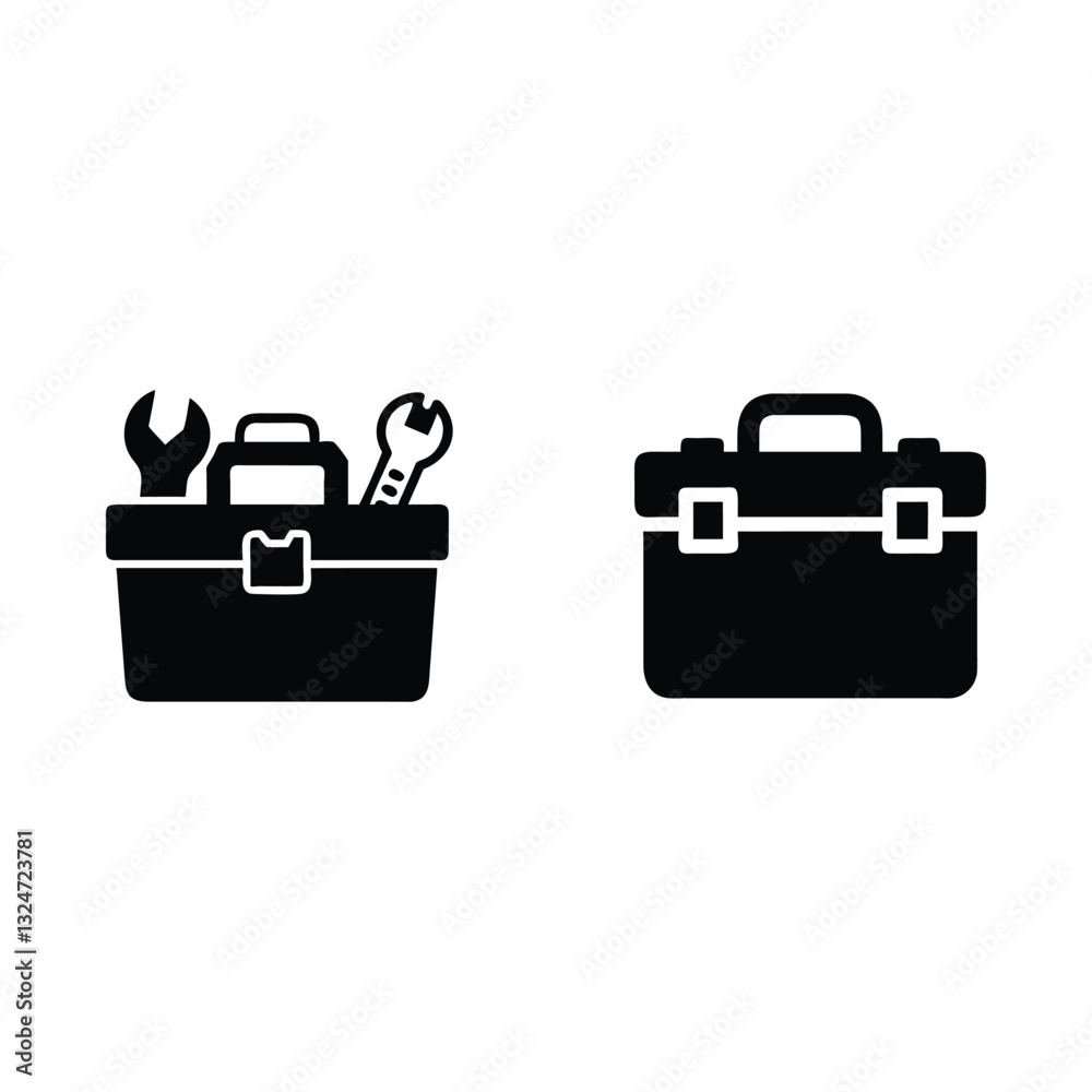 Toolbox Silhouette Icons: Wrenches, Tools, and Repair Kits Toolbox Silhouette Icons: Wrenches, Tools, and Repair Kits