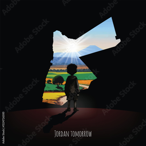 A child gazes at Jordan’s bright future, where heritage and progress come together.