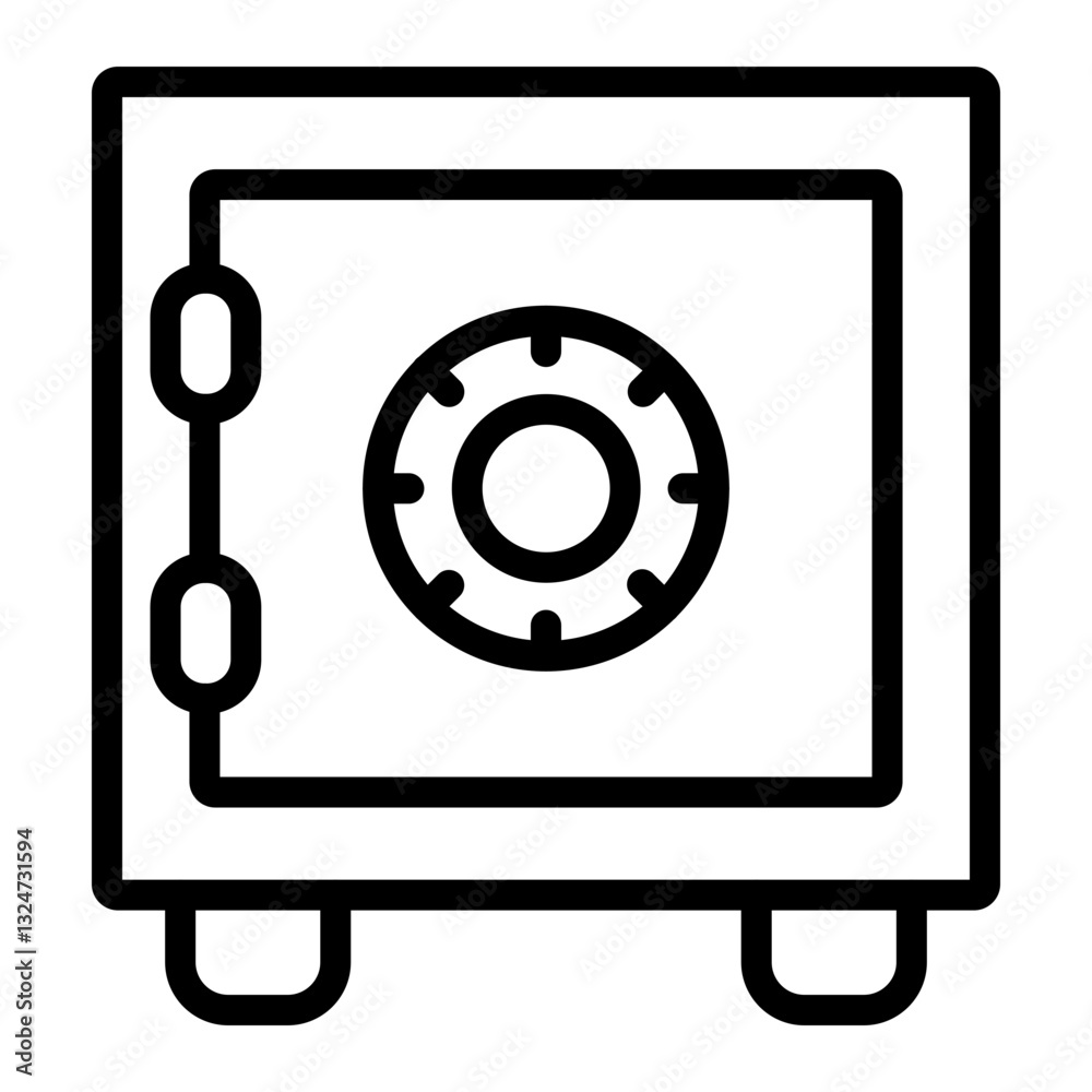 Safe-Vault Line Icon Safe-Vault Line Icon
