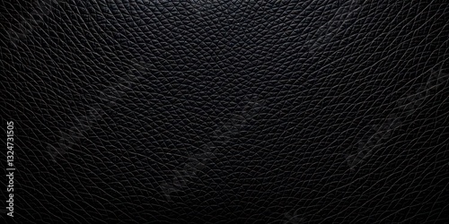 Wallpaper Mural Deep black leather, textured surface with subtle wrinkles and shine,  vintage leather, dark Torontodigital.ca