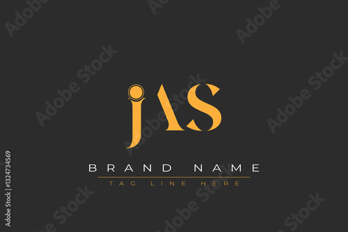 JAS abstract letter logo design. This logo is designed by three abstract letters.