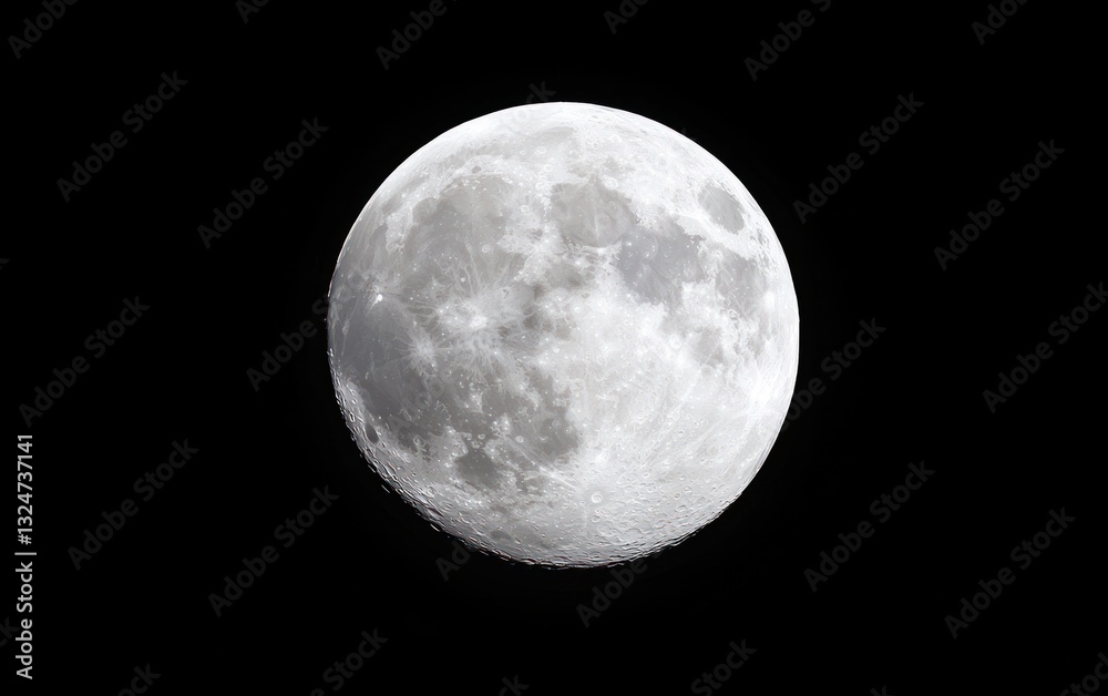 Obraz premium Full Moon in Night Sky