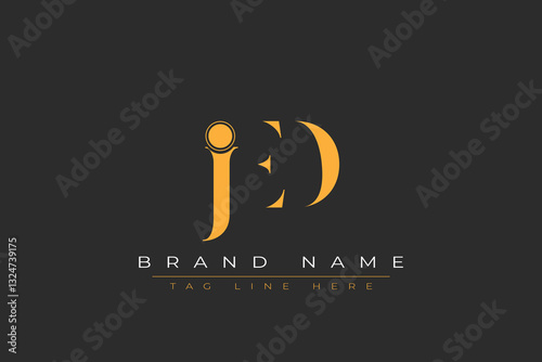 JED abstract letter logo design. This logo is designed by three abstract letters.