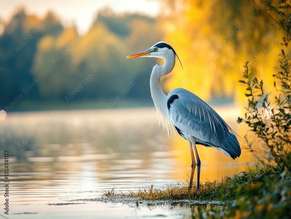 Naklejka premium Bird on Water