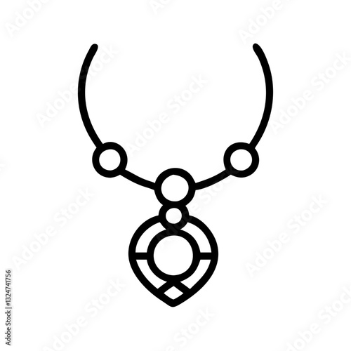 necklace and earrings vector illustration icon
