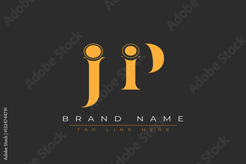 JIP abstract letter logo design. This logo is designed by three abstract letters.