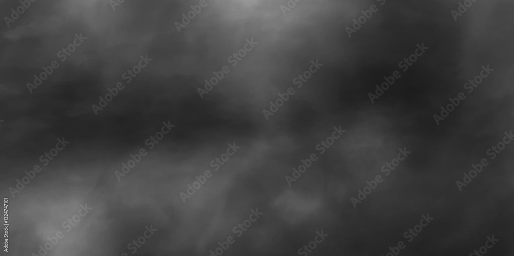 Dark black and grey dramatic grunge background texture for cloudy sky and fogy smoke abstract backdrop, slow motion closeup floating air on fog mist haze vapor smoke on black background. Dark black and grey dramatic grunge background texture for cloudy sky and fogy smoke abstract backdrop, slow motion closeup floating air on fog mist haze vapor smoke on black background.
