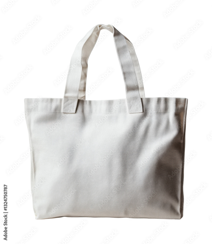 Plain white tote bag with handles, cut out Plain white tote bag with handles, cut out