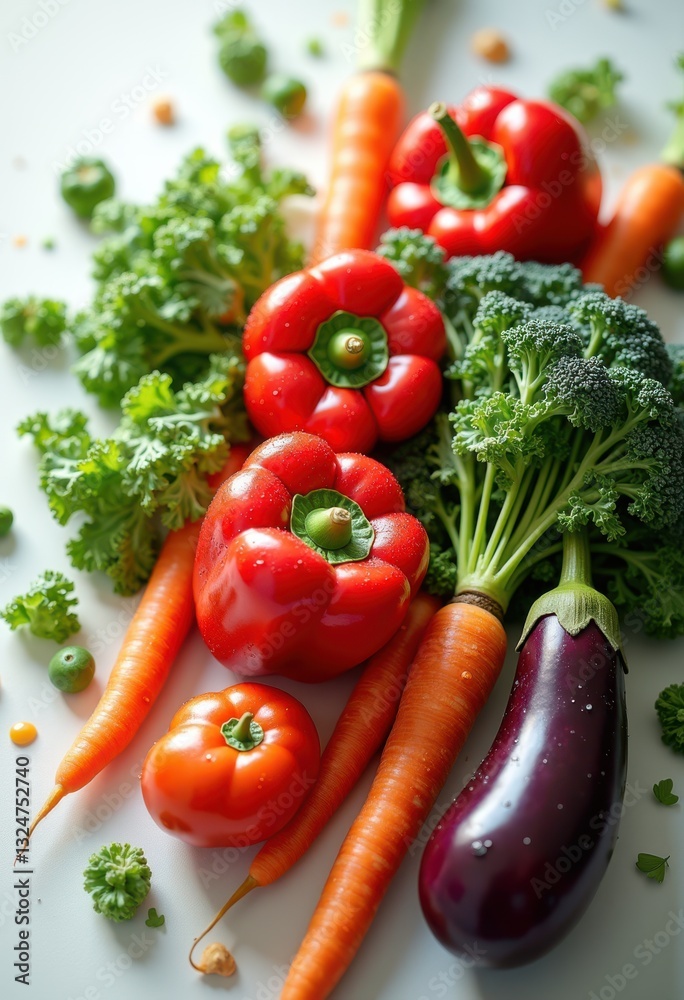 vibrant array fresh vegetables floating gracefully simplistic background captivating visual appeal, asparagus, organic, artichoke, beetroot, bell vibrant array fresh vegetables floating gracefully simplistic background captivating visual appeal, asparagus, organic, artichoke, beetroot, bell