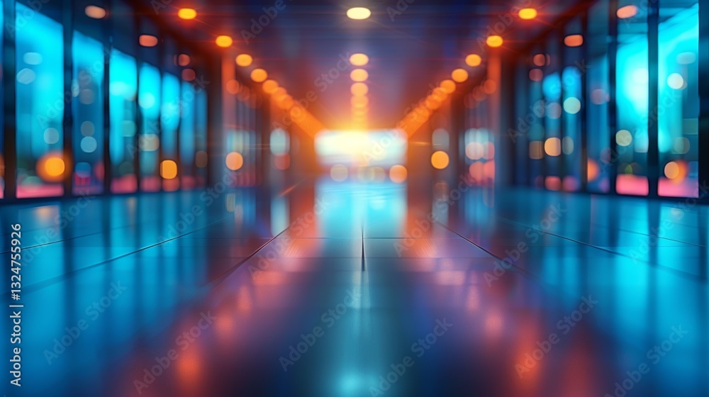 Blurred Office Background with Bokeh Lights Offering Contemporary Touch to Business Interiors and Modern Workspaces Blurred Office Background with Bokeh Lights Offering Contemporary Touch to Business Interiors and Modern Workspaces