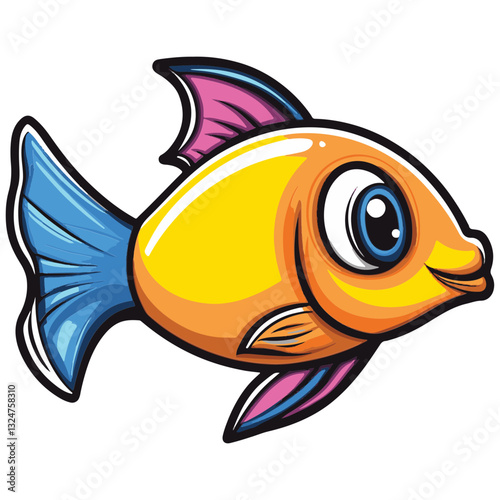 fish cartoon illustratiuon 