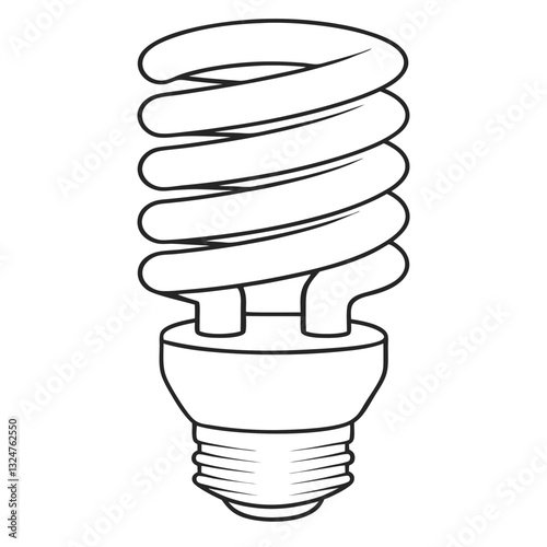 "Compact Fluorescent Light Bulb Icon"
