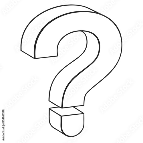 A 3D question mark symbolizing inquiry, doubt, curiosity, and the search for answers, representing exploration, analysis, and the pursuit of knowledge.






