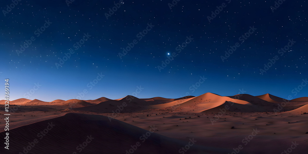 Starry Night over the Sahara Desert Dunes Starry Night over the Sahara Desert Dunes