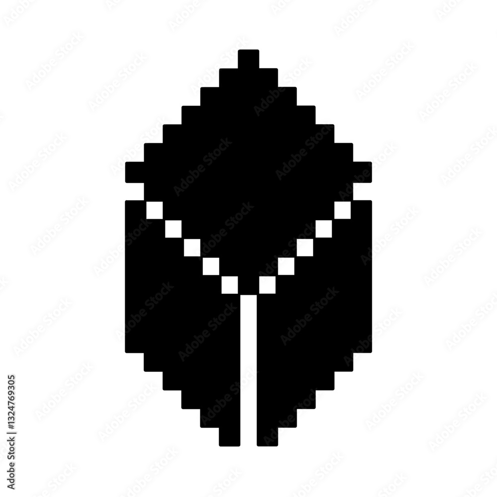 Fototapeta premium pixelated geometric cube icon design