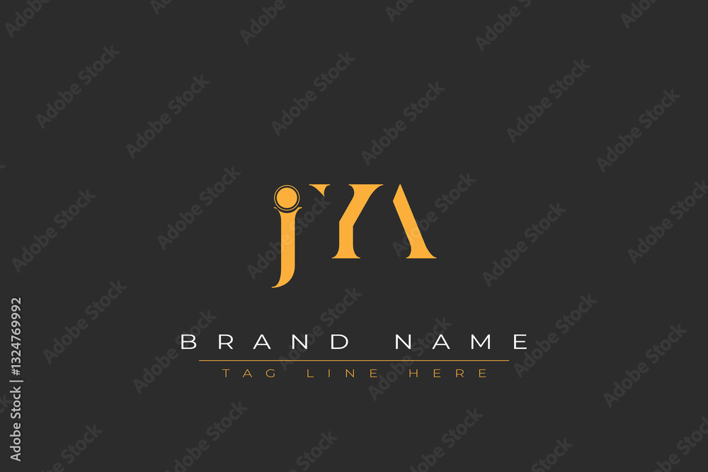 JYA abstract letter logo design. This logo is designed by three abstract letters.