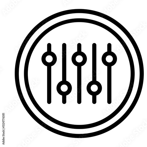 Volume Control Vector Line Icon Design