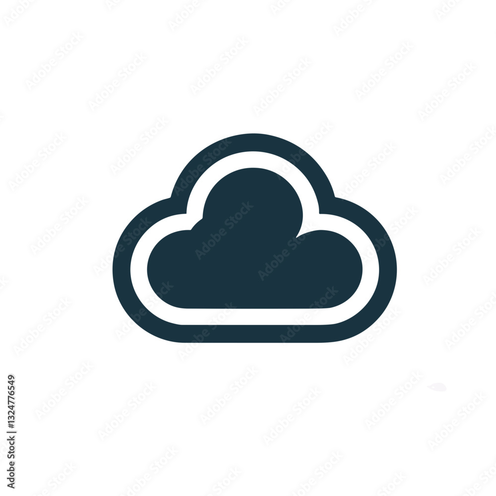 Vector icon of a dark cloud for weather apps, digital interfaces, and design projects, transparent background Vector icon of a dark cloud for weather apps, digital interfaces, and design projects, transparent background