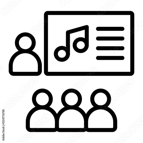 Practice Session Vector Line Icon Design