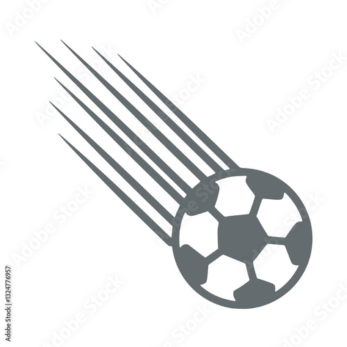 A football coming at a fast speed, illustration vector