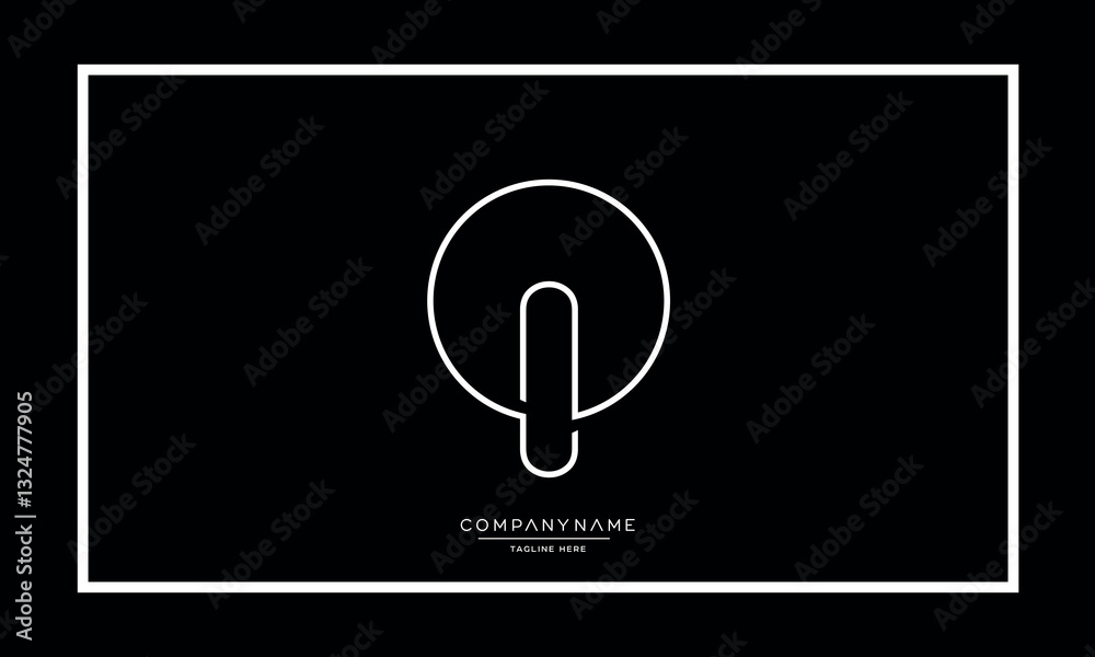Alphabet letters I or II logo vector icon Alphabet letters I or II logo vector icon