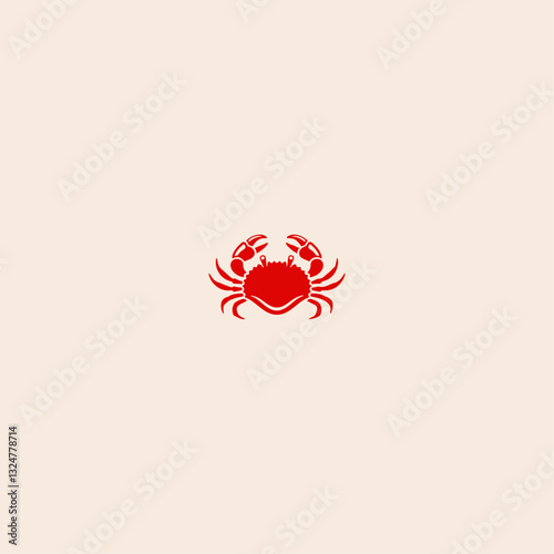 Sea Crab icon flat vector design. 