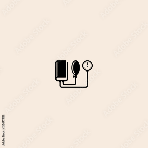 Tonometer icon flat vector design.