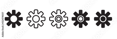 Gear icons for settings and configuration