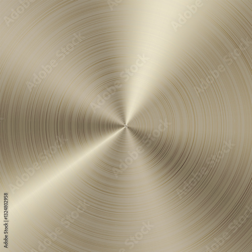 Silver holographic metal gradient. Nickel radial circle finish background. Brushed stainless steel alloy texture. Round foil aluminum platinum vector. Polished structure circular shiny plate material