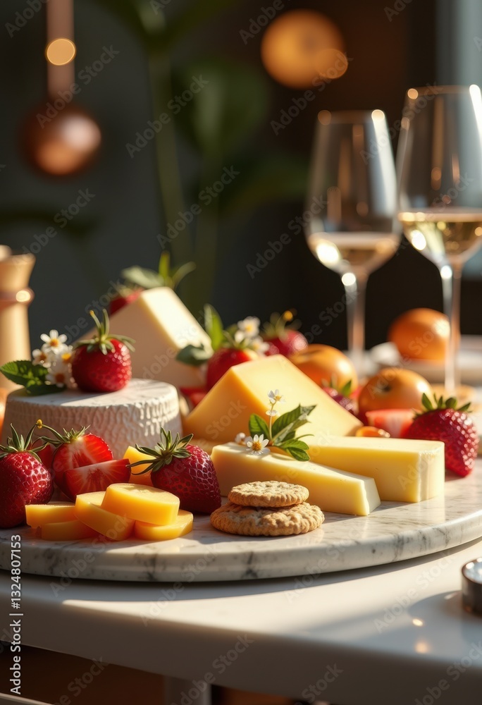 elegant luxury cheese board design perfect modern entertaining aesthetic featuring gourmet delights stunning presentation, appetizer, arrangement elegant luxury cheese board design perfect modern entertaining aesthetic featuring gourmet delights stunning presentation, appetizer, arrangement