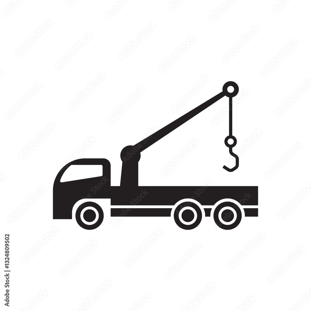 tow truck icon isolated on white tow truck icon isolated on white