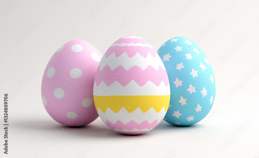 colorful easter eggs with patterns isolated on a white background, colorful easter eggs with patterns isolated on a white background,