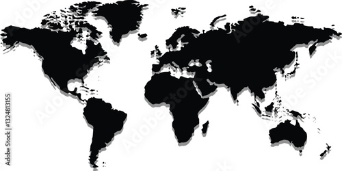 world map Simplified 