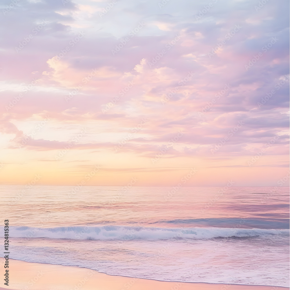 Obraz premium A pastel sunset with soft pink lavender