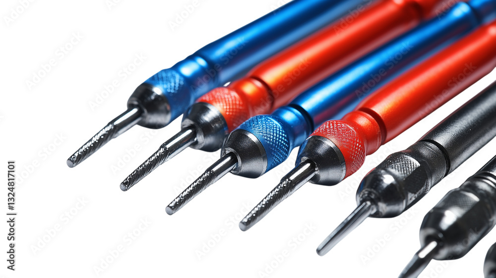 Detailed Screwdriver Set Arranged on Bright Transparent Background for Tool Kit Display Detailed Screwdriver Set Arranged on Bright Transparent Background for Tool Kit Display