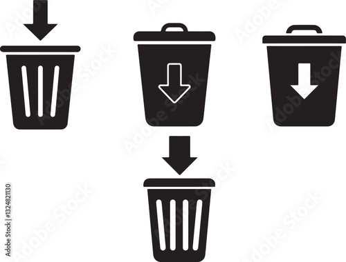 Reduce waste icon, vector pictogram
