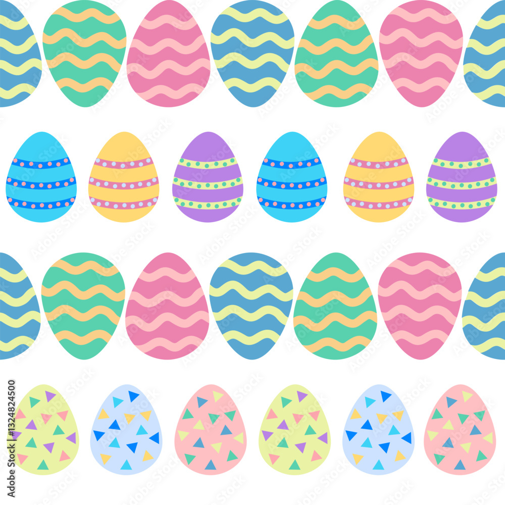 easter eggs seamless pattern, colorful background. easter eggs seamless pattern, colorful background.