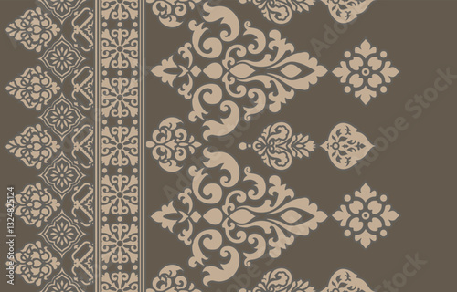 Ethnic Motifs Ikat floral paisley embroidery floral. ikat Saree Sarong oriental pattern traditional.Ikat embroidery style abstract embroidery design for texture,fabric,clothing,wrapping,decoration