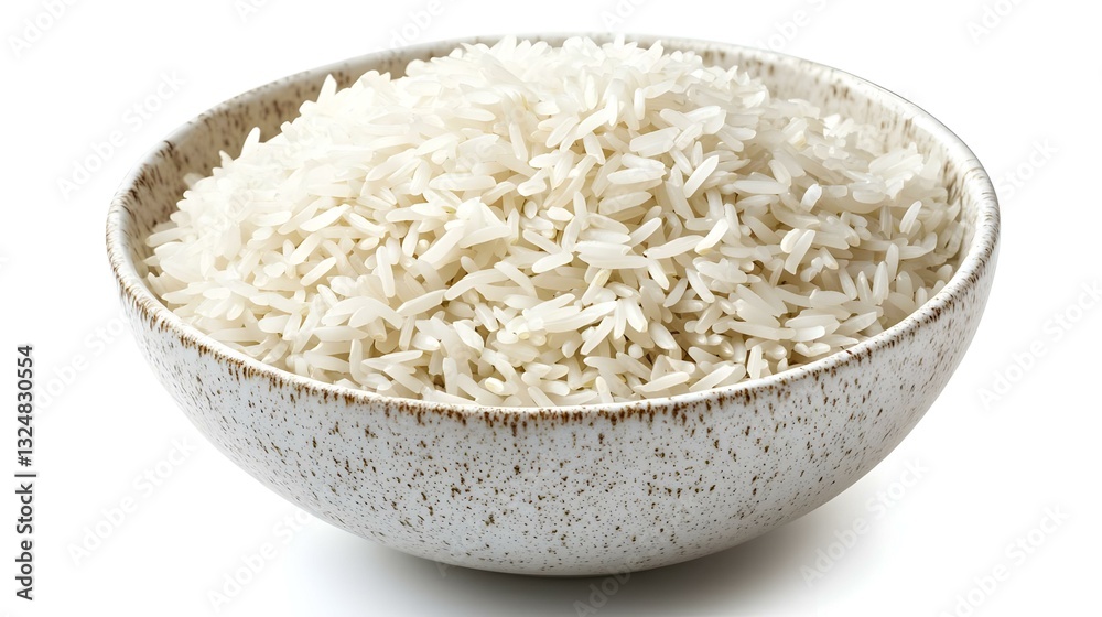 Fresh cooked white basmati rice in a white bowl Fresh cooked white basmati rice in a white bowl