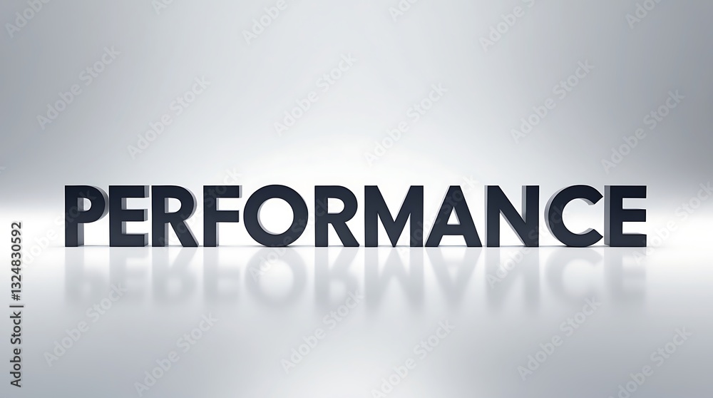 Large text spelling performance on a reflective surface with soft lighting Large text spelling performance on a reflective surface with soft lighting