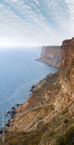 Coastal rock view from Phiolent Cape (Krimea, Ukraine)