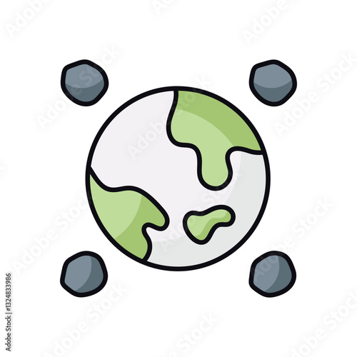 Space Debris vector icon