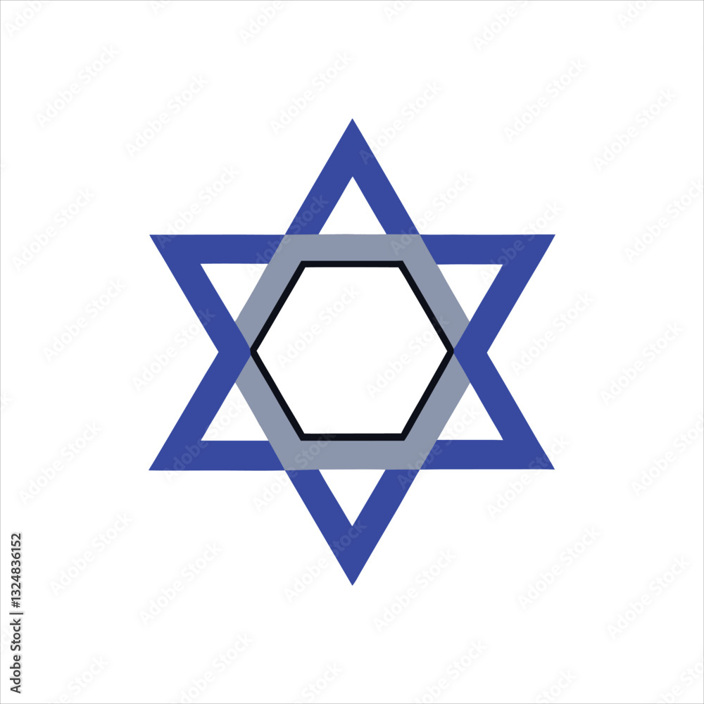 Star of David Icon Jewish Symbol Vector Illustration Star of David Icon Jewish Symbol Vector Illustration
