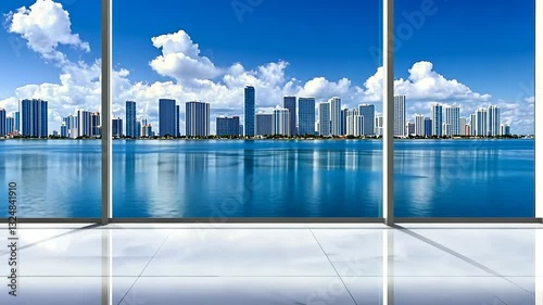 Stunning Miami Skyline View from Luxurious Apartment