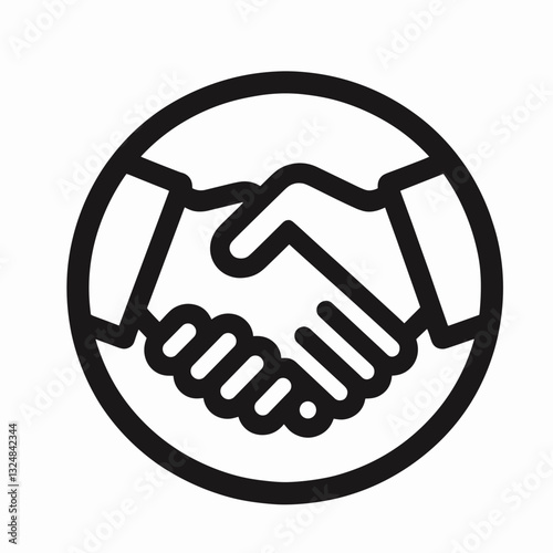 Handshake symbolizing partnership in teamwork, collaboration concept