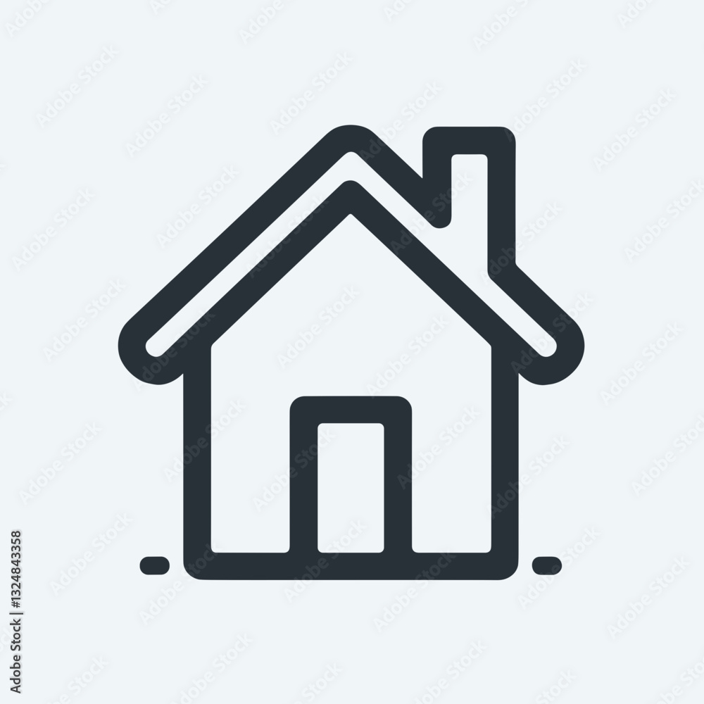 Simple house illustration on pastel background, home concept Simple house illustration on pastel background, home concept