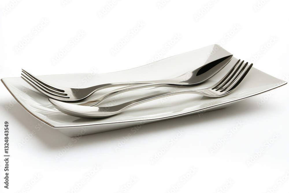 fork and knife on a white background, close-up. fork and knife on a white background, close-up.