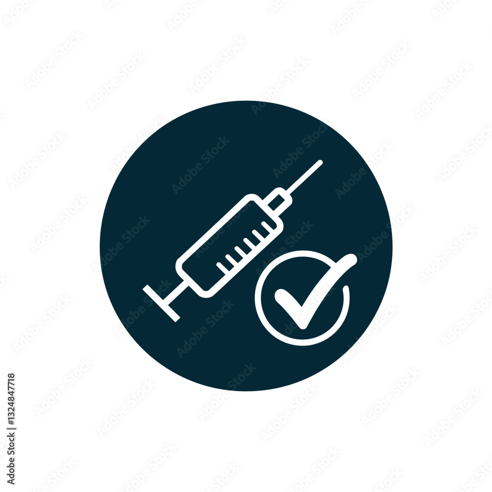 Vaccination Approval – Medical Injection Icon Vaccination Approval – Medical Injection Icon