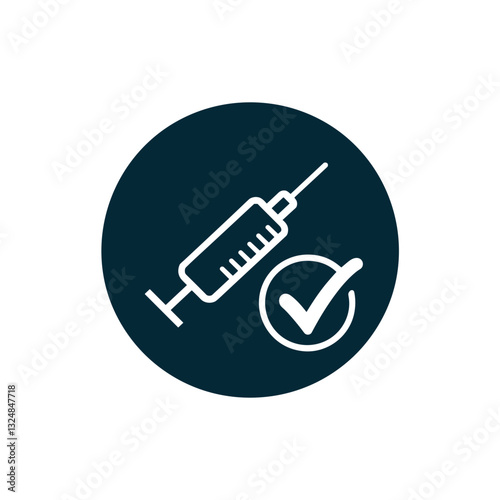 Vaccination Approval – Medical Injection Icon
